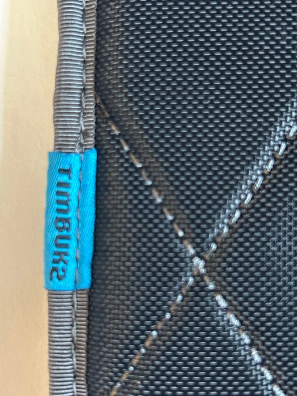 Timbuk2 Black Quilted Plush Tablet Sleeve with Blue Logo